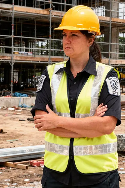 Agente de sécurité sur chantier