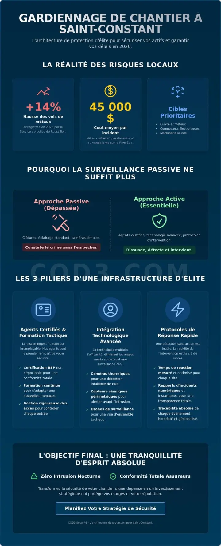 Gardiennage de chantier de construction à Saint-Constant : Guide d’achat 2026 Gardiennage de chantier de construction à Saint-Constant : Guide d’achat 2026