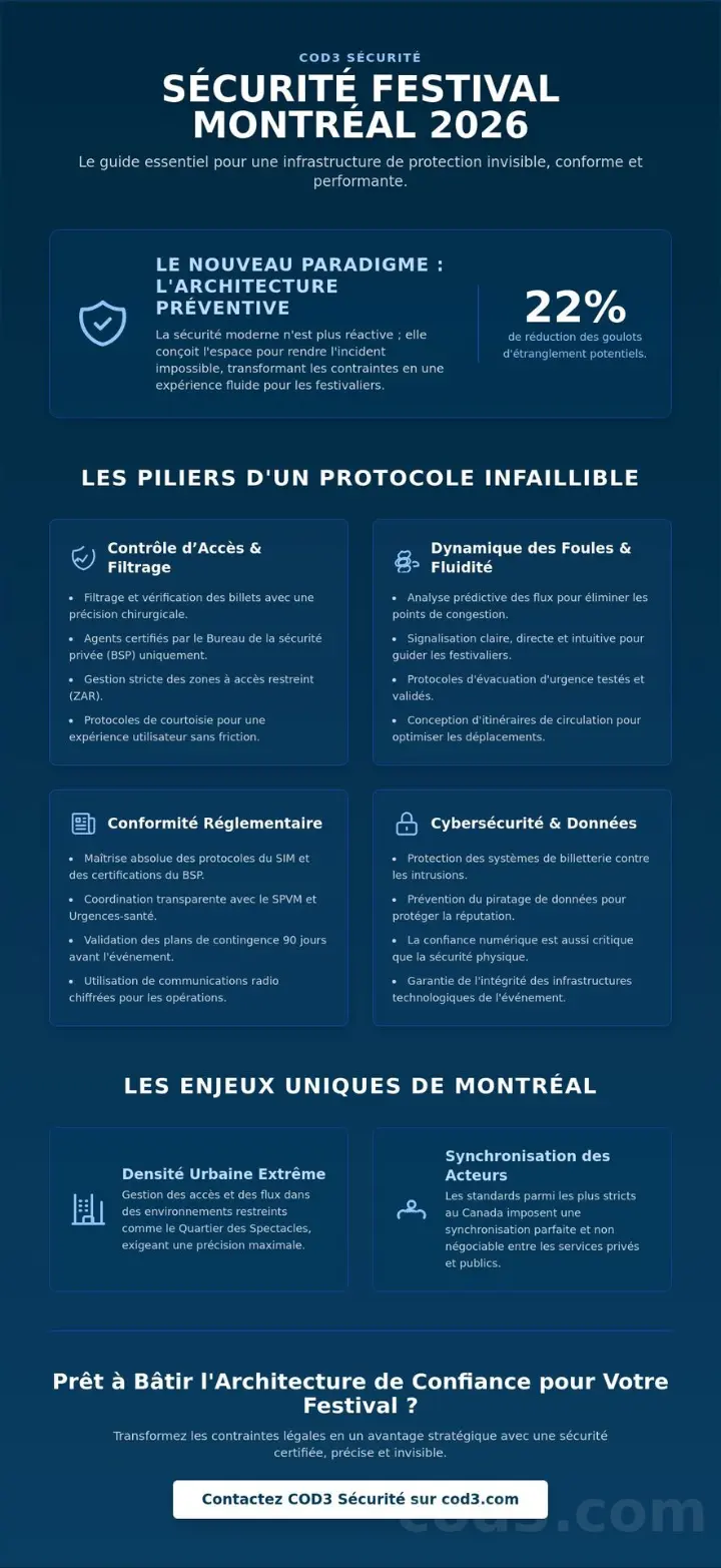 Sécurité festival Montréal 2026 : L’architecture invisible des grands événements Sécurité festival Montréal 2026 : L’architecture invisible des grands événements