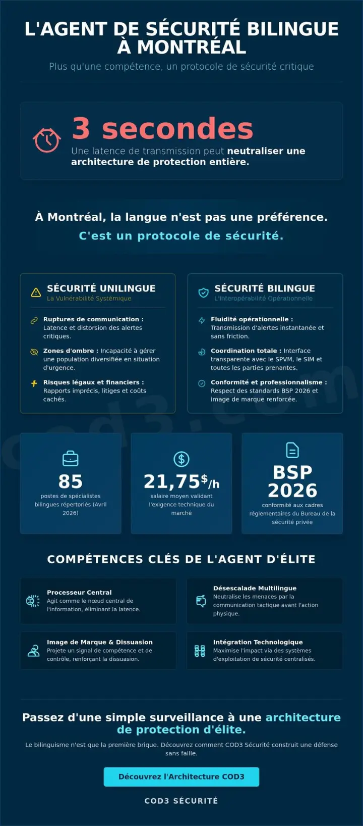 Agent de sécurité bilingue à Montréal : L'infrastructure de protection 2026 Agent de sécurité bilingue à Montréal : L'infrastructure de protection 2026